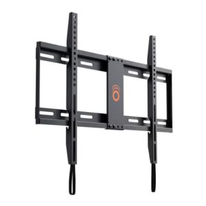 echogear low profile fixed tv wall mount for tvs up to 80" - holds your only 1.25" from the pull string locking system easy cable access big hardware assortment simple install