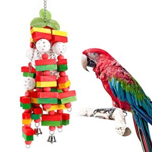 Aigou Parrot Toys, Bird Chewing Toy for Large Medium African Grey Macaws Cockatoos Eclectus Amazon