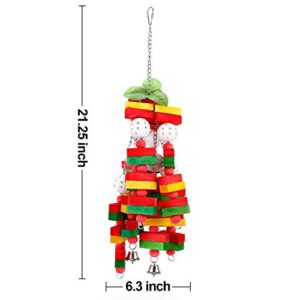 Aigou Parrot Toys, Bird Chewing Toy for Large Medium African Grey Macaws Cockatoos Eclectus Amazon