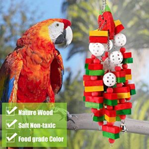 Aigou Parrot Toys, Bird Chewing Toy for Large Medium African Grey Macaws Cockatoos Eclectus Amazon