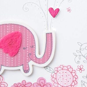 Hallmark Baby Shower Card for Baby Girl (Pink Elephant)