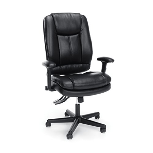 OFM ESS-6050 Ergonomic High-Back Bonded Leather Executive Chair, Black