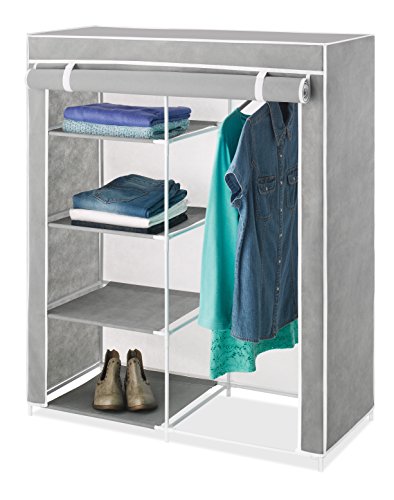 Whitmor Compact Clothes Closet, 15.75 L x 34.25 W x 42.0 H inches, Grey