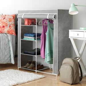 Whitmor Compact Clothes Closet, 15.75 L x 34.25 W x 42.0 H inches, Grey