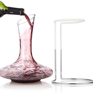 Wine Decanter Drying Stand with Rubber Coated Top to Prevent Scratches