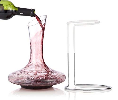 Wine Decanter Drying Stand with Rubber Coated Top to Prevent Scratches