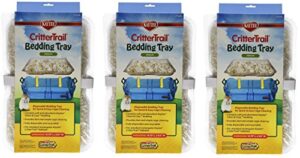 kaytee crittertrail habitat disposable bedding tray, 9-count total (3 packages with 3 trays each)