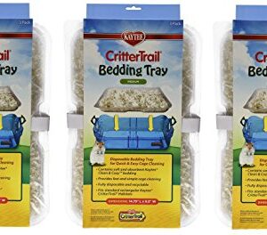 Kaytee CritterTrail Habitat Disposable Bedding Tray, 9-Count Total (3 Packages with 3 Trays Each)