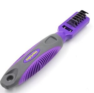 dog mat remover by hertzko – grooming comb, brush for dogs, cats, small animals - dematting tool, dog brush for tangles & knots for long haired dogs, short haired dogs, and rabbit bedding (small)