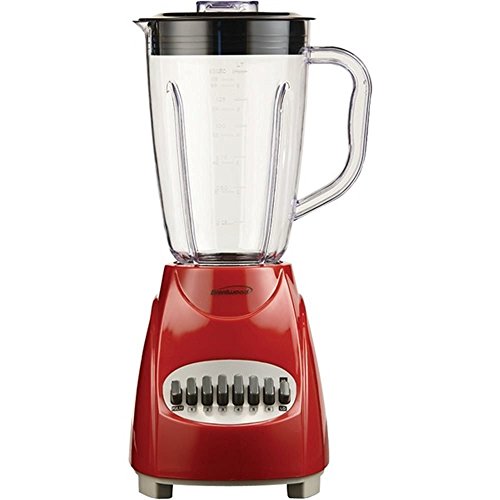 Brentwood 12 Speed Blender Plastic Jar - Red,50oz,JB-220R