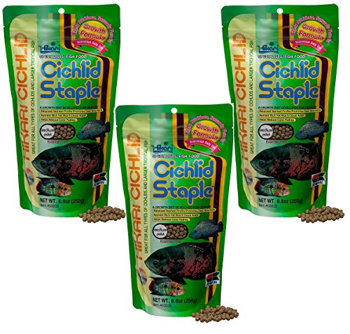 (3 Pack) Hikari 8.8-Ounce Cichlid Staple Floating Pellets for Pets, Medium