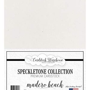 Madero Beach Speckletone 100% Recycled Cardstock Paper - 8.5 x 11 inch - PREMIUM 80 LB. COVER - 25 Sheets