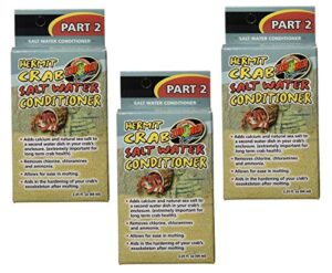 (3 pack) zoo med hermit crab salt water conditioner, 2.25-ounce each