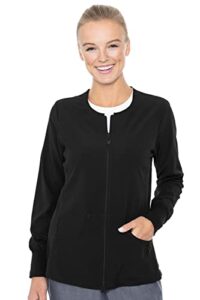 med couture women's 'active collection' warm terrain warm up jacket, black, medium
