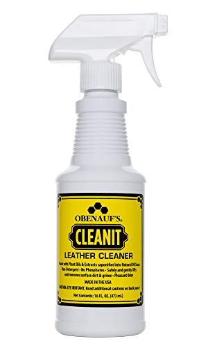 Obenauf's Cleanit Leather Cleaner - Natural Plant Oil Leather Cleaner for Boots, Furniture and Car Interior - Safe and Gentle Non-Detergent Oil Liquid Soap - Ready-to-use 16oz Spray Bottle