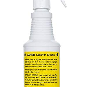 Obenauf's Cleanit Leather Cleaner - Natural Plant Oil Leather Cleaner for Boots, Furniture and Car Interior - Safe and Gentle Non-Detergent Oil Liquid Soap - Ready-to-use 16oz Spray Bottle