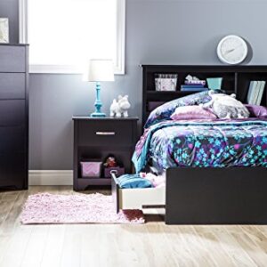 South Shore Step One Mates Bed with 3 Drawers, Twin, Pure Black