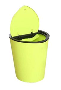 mytodo heart-shaped push flip trash can with a lid (green)