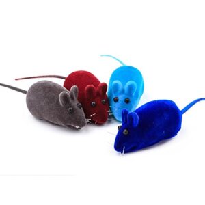dog cat playing toy squeak noise toy lovely rat toy mice false mouse bauble 4pcs multi-colors