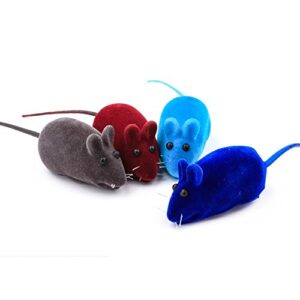 Dog Cat Playing Toy Squeak Noise Toy Lovely Rat Toy Mice False Mouse Bauble 4PCS Multi-colors