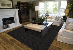 garland rug sparta area rug, 6' x 9', black
