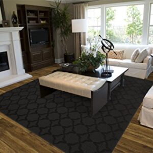 Garland Rug Sparta Area Rug, 6' x 9', Black