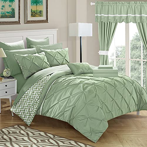 Chic Home Jacksonville Bedding Set, King, Green