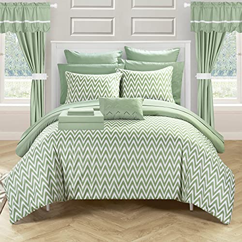 Chic Home Jacksonville Bedding Set, King, Green