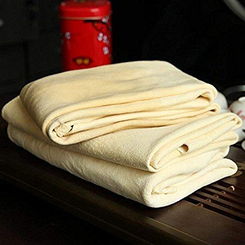 Trainshow Car Drying Natural Chamois Cleaning Cloth Premium Genuine Deerskin Leather Towel for Auto Car Washing and for Precision Instrument 3-Pack 2-Pack 1-Pack (12.6''X20'' (3-Pack))