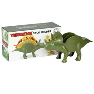 Funwares Original Tricerataco - The Ultimate Dinosaur Taco Holder, Fun and Practical White Elephant Gift, Hold 2 Tacos