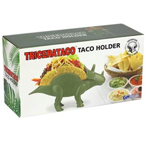 Funwares Original Tricerataco - The Ultimate Dinosaur Taco Holder, Fun and Practical White Elephant Gift, Hold 2 Tacos