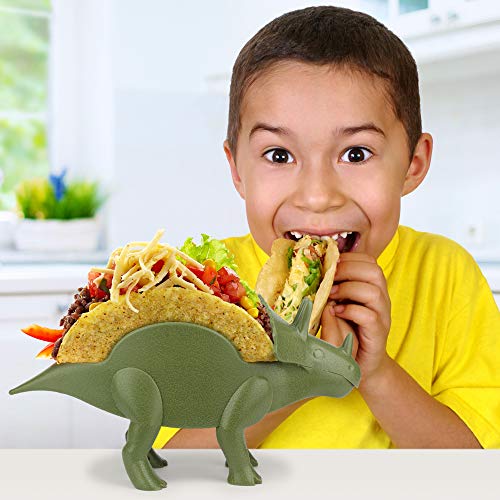 Funwares Original Tricerataco - The Ultimate Dinosaur Taco Holder, Fun and Practical White Elephant Gift, Hold 2 Tacos