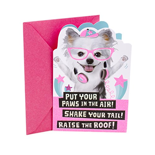 Hallmark Birthday Card for Kids (Dogs with Glasses Stickers)