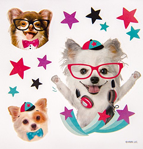 Hallmark Birthday Card for Kids (Dogs with Glasses Stickers)