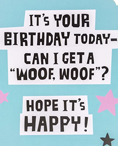 Hallmark Birthday Card for Kids (Dogs with Glasses Stickers)