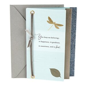 hallmark anniversary card (dragonfly and leaf)