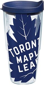 tervis made in usa double walled nhl toronto maple leafs insulated tumbler cup keeps drinks cold & hot, 24oz, colossal
