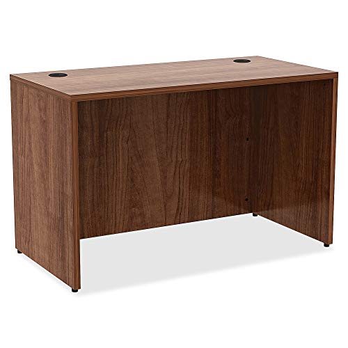 Lorell Essentials Desk, Walnut Laminate