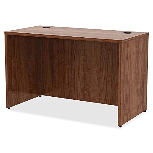 Lorell Essentials Desk, Walnut Laminate