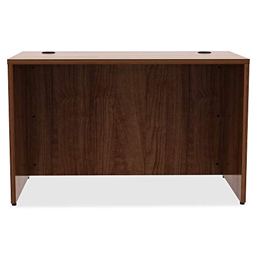 Lorell Essentials Desk, Walnut Laminate