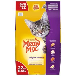 meow mix original choice dry cat food, 22 pounds