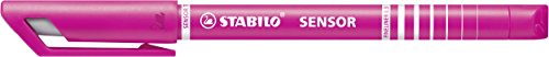 STABILO Sensor Fineliner - Assorted Colours, Wallet of 4