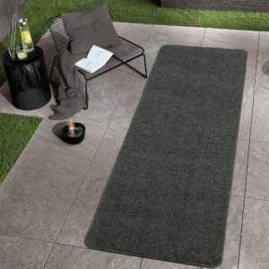 Sweethome Stores Luxury Collection Soft Solid Grey Shaggy Non-Slip (20" X 59") Shag Runner Rug