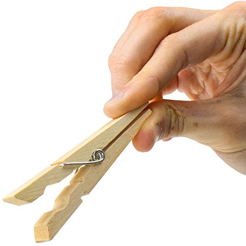 100-pack Natural Wood Spring Clothespins by Knack