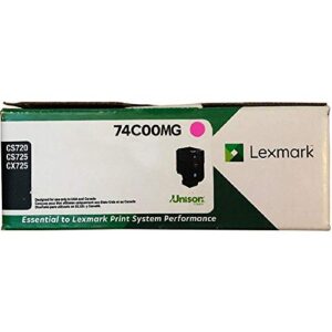 lexmark 74c00mg return program toner, 3,000 page-yield, magenta
