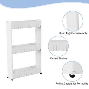 Everyday Home 3 Tier Slide Out Laundry Cart on Rollers-Only 5" wide