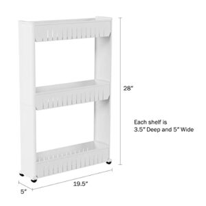 Everyday Home 3 Tier Slide Out Laundry Cart on Rollers-Only 5" wide