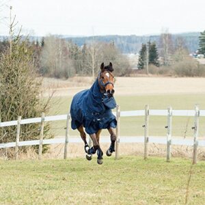 HORZE Crescendo Holbrook Heavy Turnout Blanket, 400gs, Peacoat Dark Blue - 69