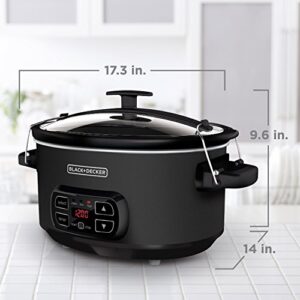 BLACK+DECKER 7-Quart Digital Slow Cooker with Chalkboard Surface, Slate, SCD4007