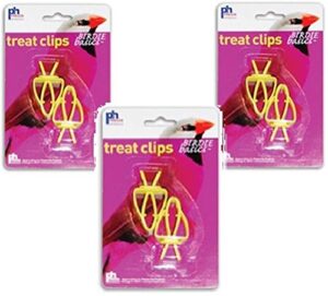 6 pack of prevue pet treat clips (3 packages with 2 clips each)